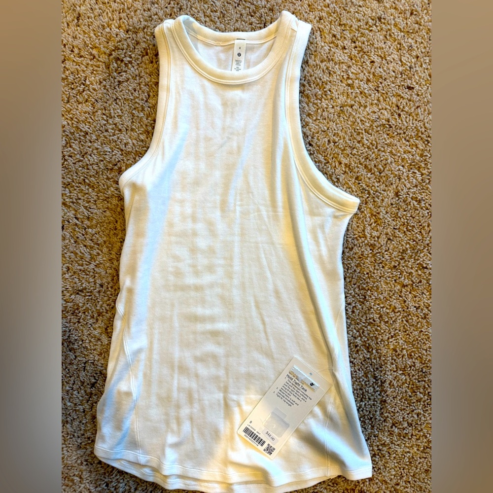NWT Lululemon Hold Tight Tank White